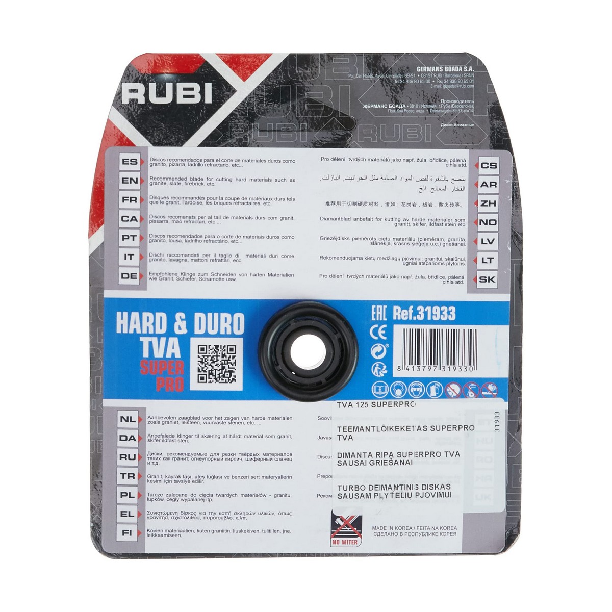 Disc de tăiere diamantat Rubi superpro r31933 125 mm